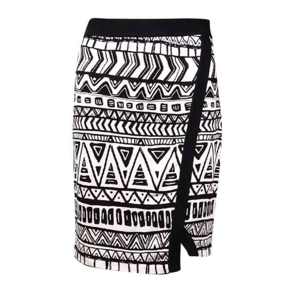 🆕 inc Adorable tribal printed  faux wrap skirt
